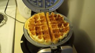 The American Foodie Demonstrates the Oster DuraCeramic Waffle Iron [upl. by Yenor404]