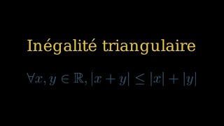 Inégalité triangulaire cas dégalité [upl. by Novikoff718]