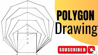 How to draw any regular polygons in engineering drawing [upl. by Petr]