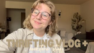 thrifting vlog  bookstore stuff [upl. by Milissent539]