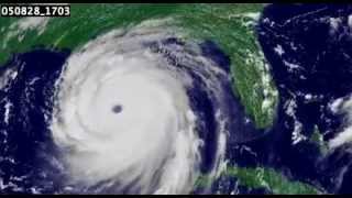 Hurricane Katrina Time Lapse Satellite [upl. by Cathrin]