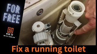 How to Quickly FIX a Running Toilet with push button [upl. by Bruns]