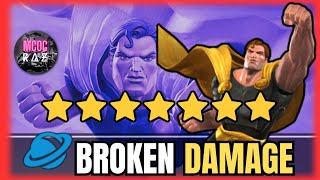 Mcoc 7 star Rank 2 Unawakened Hyperion is Ridiculously Strong  Insane Damage potential mcoc [upl. by Jair364]