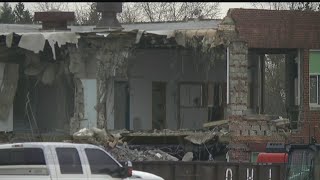 Demolition begins at old Bazetta Elementary School [upl. by Heigho783]