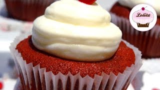 Receta de cupcakes red Velvet  Recetas red velvet  Cupcakes de chocolate [upl. by Audrit]