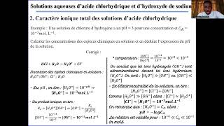 Cours de chimie Niveau Terminale Solutions aqueuses d’acide chlorhydrique et dhydroxyde de sodium [upl. by Alesiram]