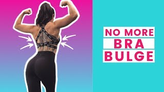 HOW TO GET RID OF BACK FAT Bra Bulge Exercises amp Upper Back Workout [upl. by Amalbergas]