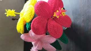 Gumamela flowers crochet hibiscus [upl. by Caldwell609]