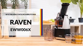 Wyciskarka wolnoobrotowa Raven EWW006X – dane techniczne – RTV EURO AGD [upl. by Smitt837]