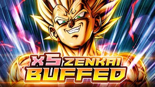 5x ZENKAI BUFFED ULTRA MAJIN VEGETA IS A META SHREDDER RIDICULOUS DAMAGE  Dragon Ball Legends [upl. by Rexana]