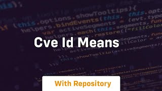 cve id means [upl. by Esilrac]