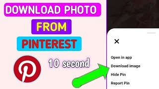 Pinterest sai picture kaise download kare  how to download picture from Pinterest [upl. by Ahsaetan449]