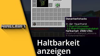 Minecraft Haltbarkeit anzeigen ✅ Tutorial [upl. by Valiant]