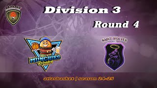 Atlasbasket  Div 3Round 4  MUNCHIES RELOADED vs SAINT WOLVES [upl. by Nilre]