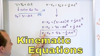 Deriving the Kinematic Equations of Motion w Constant Acceleration in Physics  1213 [upl. by Wollis]