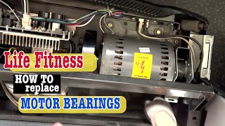 Treadmill noise from the front  Life Fitness motor bearing replacement [upl. by Margeaux]