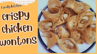 Chicken Fried Wonton  Wonton Recipe [upl. by Stoneman629]