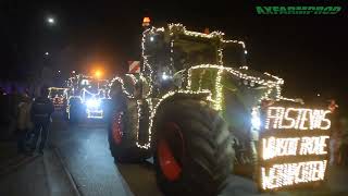 Parade lumineuse de tracteurs décorés pour Noël de Bassenge et Heynatten [upl. by Adelbert]