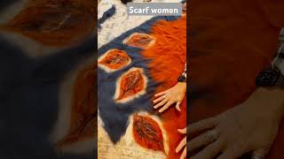 Scarf women wool felting felting art scarf felt шалове [upl. by Aicilyt]