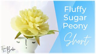 Fluffy Sugar Peony Tutorial ⎸Gumpaste Peony ⎸Short YoutubeShort [upl. by Akinwahs93]