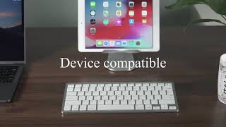 How to connect OMOTON KB066 Bluetooth keyboard with Your iPad？ [upl. by Nuawaj]