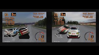 Gran Turismo 1  JP vs UK Mazda Lantis Type R [upl. by Onitnelav]