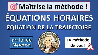 13 Equations horaires du mouvement et équation de la trajectoire Tle  Physique [upl. by Yesteb]