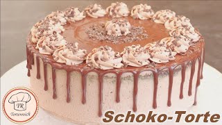 Geburtstagstorte🤤  Schokotorte selber machen drip cake çikolatali Pastaschokosahne [upl. by Ubana]