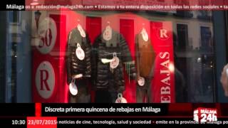 NOTICIA  Discreta primera quincena de rebajas en Málaga  Málaga24h [upl. by Arodoet]