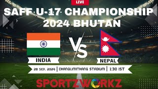 INDIA VS NEPAL  SAFF U17 Men’s Championship 2024 BHUTAN [upl. by Trilbee47]