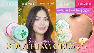 🧡 LUXE ORGANIX SOOTHING GELS WHICH ONE SUITS ME BEST 🤔🌿 • Joselle Alandy [upl. by Agatha]