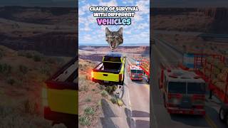 Chance of survival with different vehicles beamng beamngdrive game gameplay gaming beamngcrash [upl. by Idyak952]