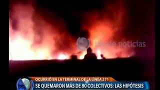 Incendio en una terminal de colectivos  Telefe Noticias [upl. by Ahtreb713]