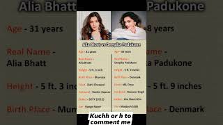 Deepika Padukone vs Alia Bhatt  kalki ad 928  actress information tranding reels shorts video [upl. by Cod]