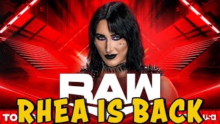 MONDAY NIGHT RAW LIVESTREAM AND REACTIONS RHEA IS BACK AND DOMINIK IS COOKED WITH DUB [upl. by Angele]