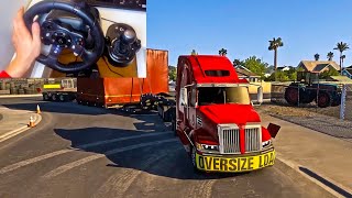 Western Star 5700XE  American Truck Simulator l Steering Wheel Gameplay [upl. by Yarahs313]