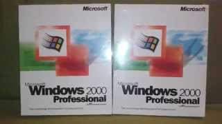 Unboxing Sealed Windows 2000 Professional in 2014 [upl. by Graniah462]