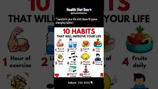 10 habits that will improve your life  HealthDietDuo shorts [upl. by Ginsberg]