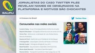 Jornalistas do caso Twitter Files revelam nomes de censurados na plataforma e motivos são chocantes [upl. by Plate]