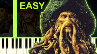 DAVY JONES THEME  EASY Piano Tutorial [upl. by Rodrique454]