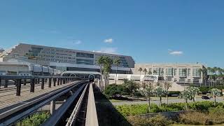 Orlando Airport Monorail  Terminal B to Main Terminal  Orlando Intl Airport Orlando FL USA [upl. by Euqilegna]