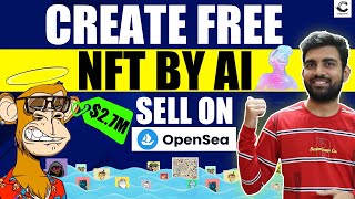 Opensea Full Tutorial In Hindi  How To Create Nft And Sell Them On Opensea  Nft Ai Art Generator [upl. by Nanreik]