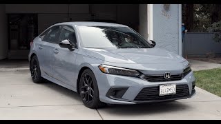 2022 Honda Civic Sport Sonic Gray daytime walkaround in 4K [upl. by Germaine]