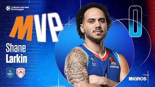 MVP Shane Larkin  4 Hafta Anadolu Efes 91  89 Olympiacos [upl. by Eversole]