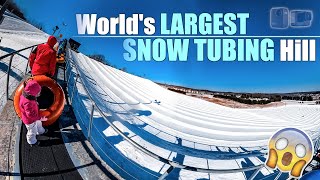 SNOW TUBING At The Worlds Largest Snow Tube Hill [upl. by Deraj850]