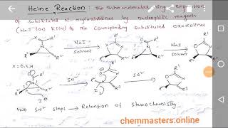 Heine reactionchemmastersonline [upl. by Nosiddam]