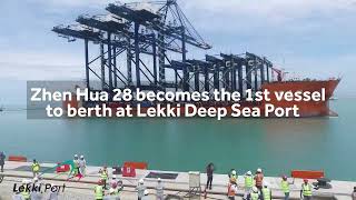 First ship berths at Lekki Port [upl. by Kcerred71]