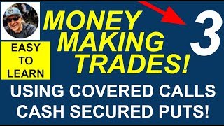 3 MORE trades using Covered Calls and Cash Secured Puts for Income  income retirement investing [upl. by Eenaej]