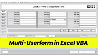 MultiDatabase Management in Excel Advanced VBA MultiUserForms [upl. by Igal]