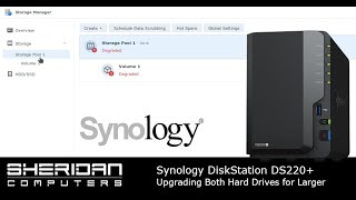 Synology DS220  Upgrading hard drives to expand storage  Drive Replacement [upl. by Frolick]